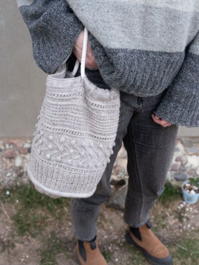 PRINTED knitting pattern for Ruke project bag