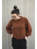 Ruke Chestnut Sweater Knitting Pattern – Hip-Length, Balloon Sleeves & 80's Inspired Design