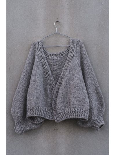 I Wish This Cardigan Knitting Pattern – Hip-Length, Balloon Sleeves & V-Neck