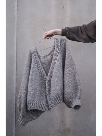 I Wish This Cardigan Knitting Pattern – Hip-Length, Balloon Sleeves & V-Neck