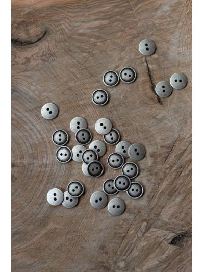 Antique silver buttons GOTS 15 mm