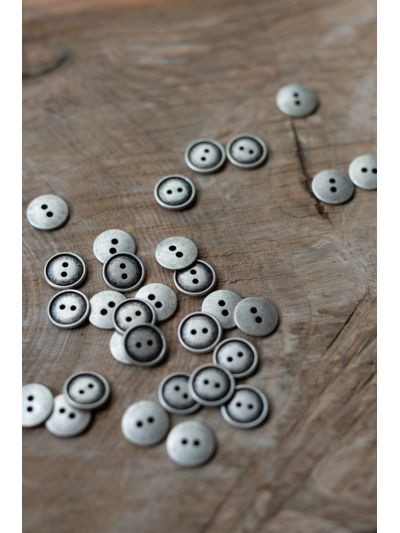 Antique silver buttons GOTS 15 mm