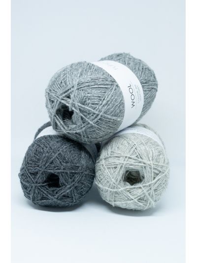 Ruke knit Wool yarn - Silver grey colour (203), 100g