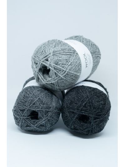 Ruke knit Wool yarn - Anthracite colour (209), 100g