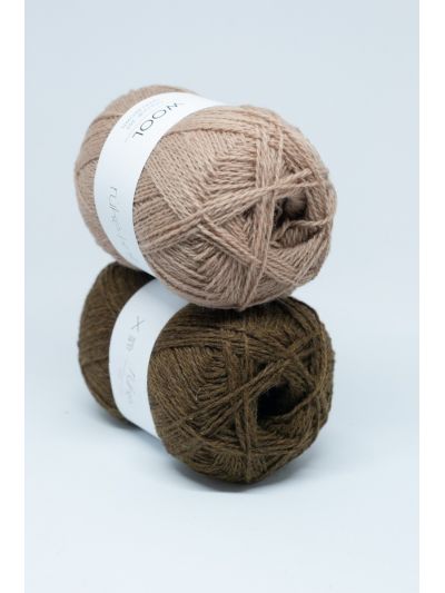 Ruke knit Wool yarn - Rust brown colour (268), 100g