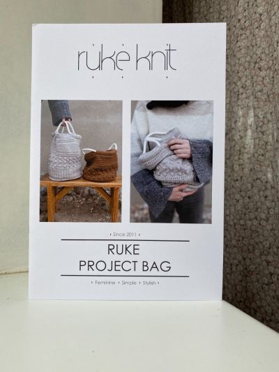 PRINTED knitting pattern for Ruke project bag