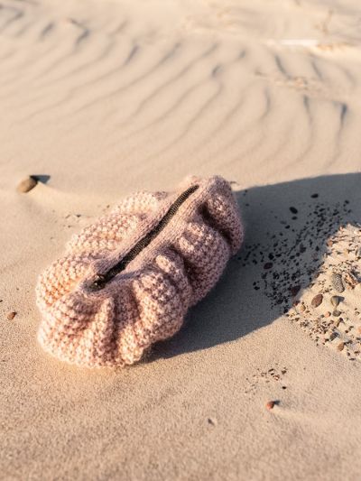 Monday Clutch Bag Knitting Pattern – Handheld, Waffle Stitch & Zippered