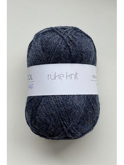 Ruke knit Wool yarn - Dark jeans (470), 100g