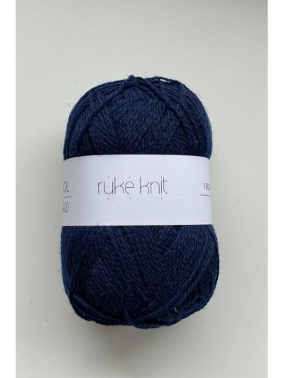 Ruke knit Wool yarn - Navy blue (480), 100g