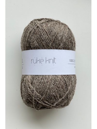 Ruke knit Wool yarn - Macadamia brown (266), 100g