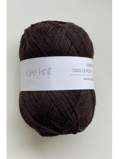 Ruke knit Wool yarn - Chestnut brown (269), 100g