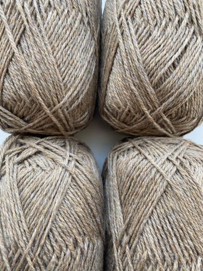 Ruke knit Semi-Wool yarn - Melange brown (70), 100g