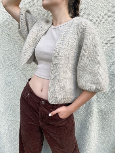 Ruke Butterfly Cardigan Knitting Pattern – Short, V-Neck & Wide Sleeves