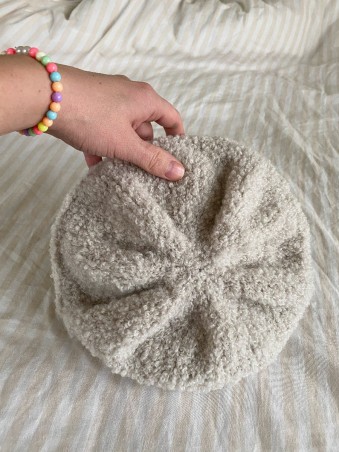 Ruke Moon Bag Knitting Pattern – Boucle Yarn, Lining & Zipper Clutch